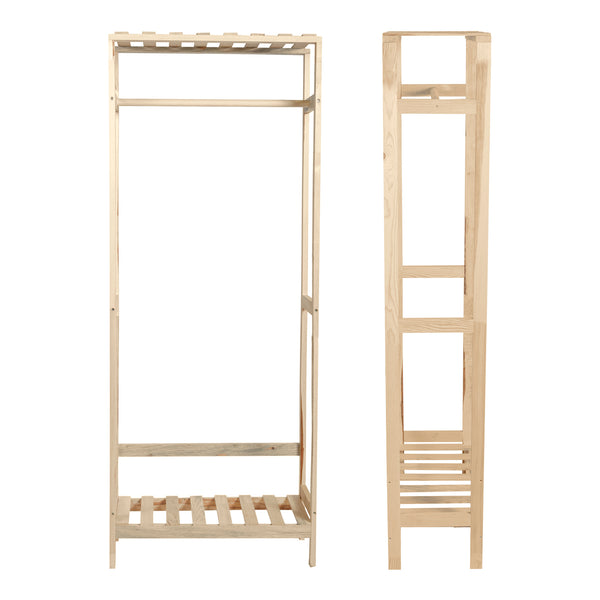 Wieszak na płaszcze Løgumkloster 160x64x30 cm drewno sosnowe [en.casa]