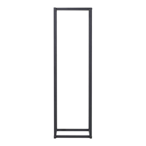 Stojak na drewno kominkowe Tibro stal 35x35x120 cm czarny [en.casa]