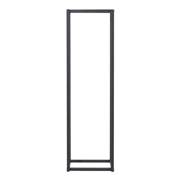 Stojak na drewno kominkowe Tibro stal 35x35x120 cm czarny [en.casa]