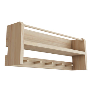 Szafa dziecięca Sundeved naturalna z prawdziwego drewna [en.casa]