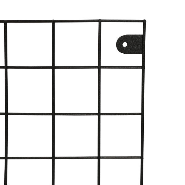 Kratka ścienna Sæby metal 75 x 55 cm czarna [en.casa]