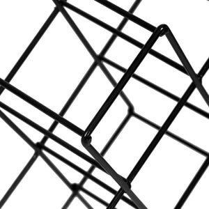 Stojak na wino Apremont na 8 butelek metalowy czarny [en.casa]