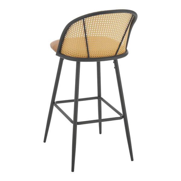 Stołek barowy Gausdal zestaw 2 brązowy / czarny [en.casa]