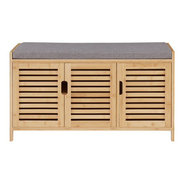 Szafka na buty Selk z bambusowym siedziskiem [en.casa]