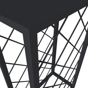 Amasia metalowy stojak na wino 74x45x22 cm czarny [en.casa]