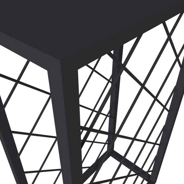 Amasia metalowy stojak na wino 74x45x22 cm czarny [en.casa]