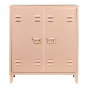 Metalowa szafka Oripää - 90x80x33cm - Jasny brąz