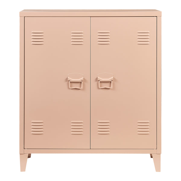 Metalowa szafka Oripää - 90x80x33cm - Jasny brąz