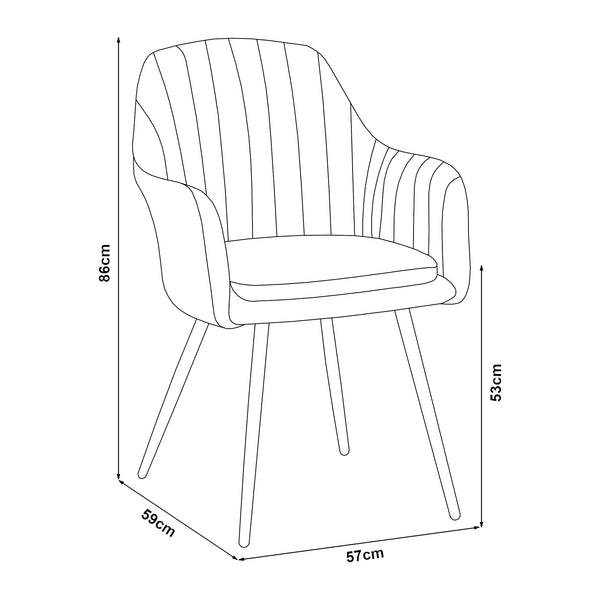 Kannonkoski zestaw 2 krzeseł do jadalni beżowy [en.casa]
