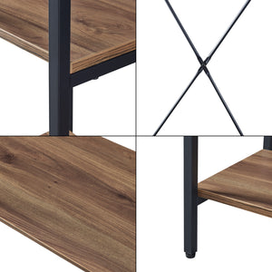 Wieszak na płaszcze Hvidovre 170x100x35 cm czarny/drewno kolory [en.casa]