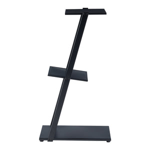 Półka stojąca Rollag 72x40x25cm metalowa czarna [en.casa]