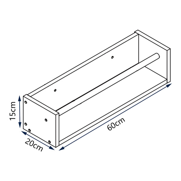Półka ścienna 2 w 1 Flå bambus [en.casa]