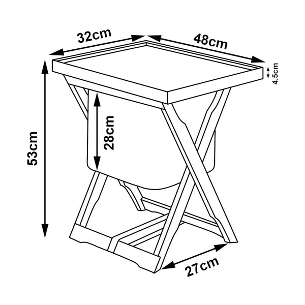Stół piknikowy Hattfjelldal 53x48x32cm bambus [en.casa]