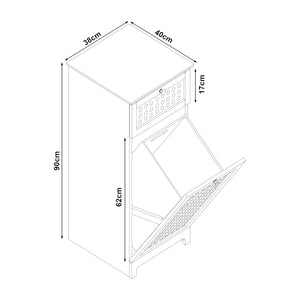 Szafka na pościel Karlsøy 90x38x40cm biała [en.casa]