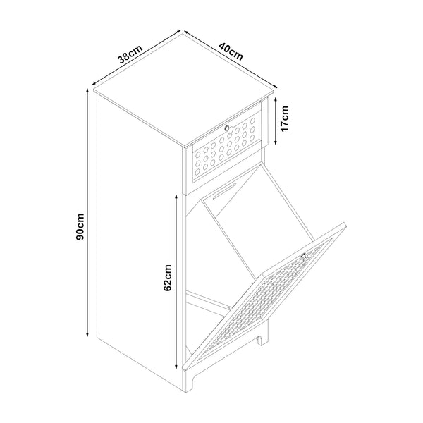 Szafka na pościel Karlsøy 90x38x40cm biała [en.casa]
