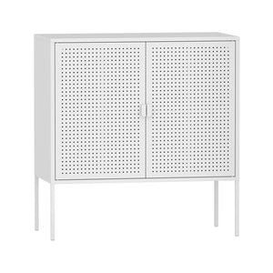 Kredens Castelli 82,5 x 80 x 40 cm stal biały [en.casa]