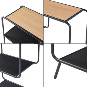 Stolik konsolowy Krødsherad 83x102x36cm czarny/dąb [en.casa]