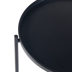 Stolik boczny Sälen metal czarny [en.casa]