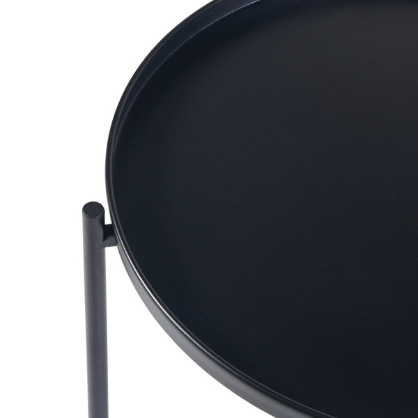 Stolik boczny Sälen metal czarny [en.casa]