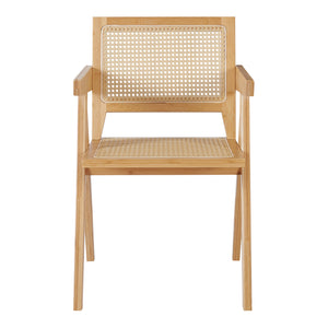 Krzesło do jadalni Asikkala 79x50x50cm bambus/rattan [en.casa]