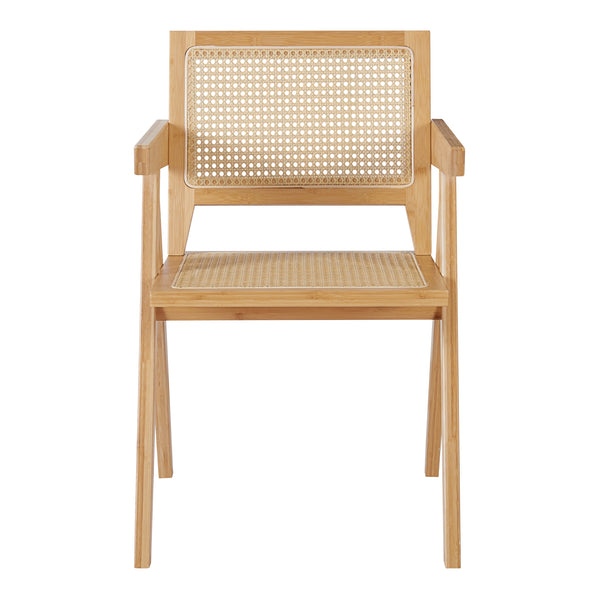 Krzesło do jadalni Asikkala 79x50x50cm bambus/rattan [en.casa]