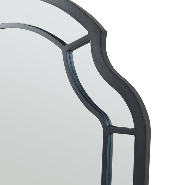 Lustro ścienne Puolanka 90x60 cm czarne [en.casa]