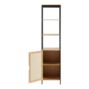 Tervola szafka wysoka 172x40x35cm bambus czarny [en.casa]