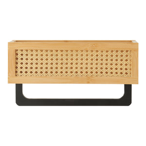 Tervola półka ścienna 36x13x19 cm bambus rattan [en.casa]
