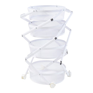 Wózek Sørreisa z 4 poziomami 123xØ37,5cm Biały [en.casa]