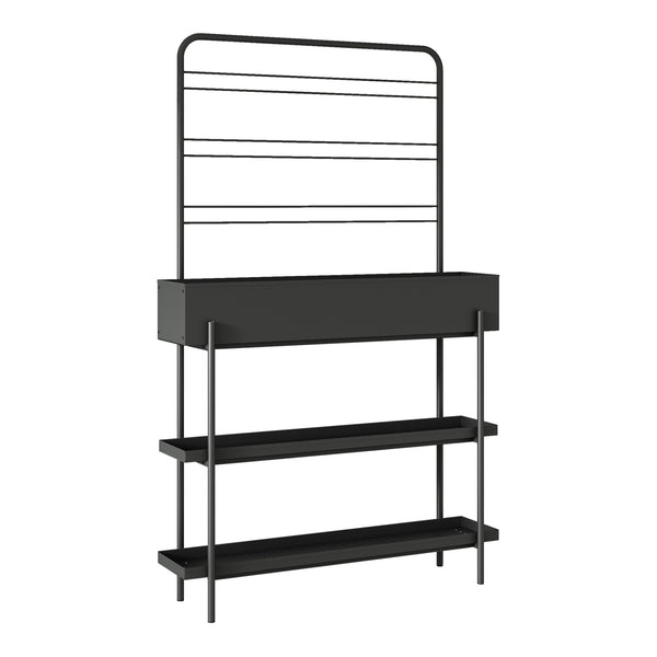 Stojak na rośliny zewnętrzne Aalsmeer metal 154x96x24 cm czarny [casa.pro]