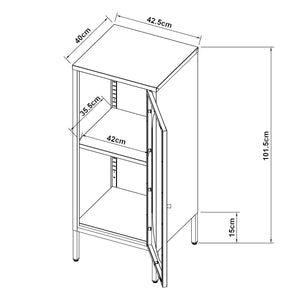 Szafka boczna Karlskrona 102x43x40 cm czarna, matowa [en.casa]