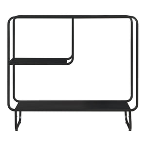 Stolik konsola Færder metal 92x33x81 cm czarny [en.casa]