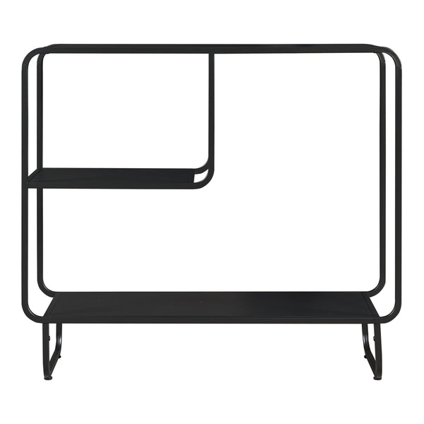 Stolik konsola Færder metal 92x33x81 cm czarny [en.casa]