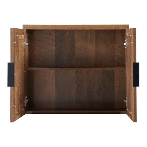 Szafka z lustrem Namsskogan 50x60x15cm orzechowy wygląd [en.casa]