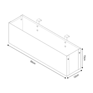 Doniczka na kwiaty Achtkarspelen 50x12x15cm antracyt [en.casa]