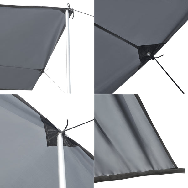 Daszek do przyczepy kempingowej Beuningen 400x240x235 cm szary [pro.tec]