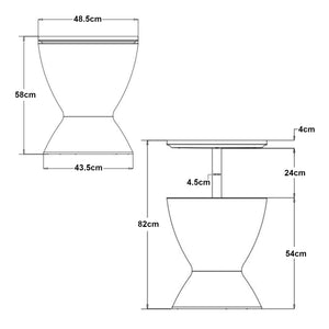 Stolik chłodzący Atessa 58x48,5cm jasnobrązowy [casa.pro]