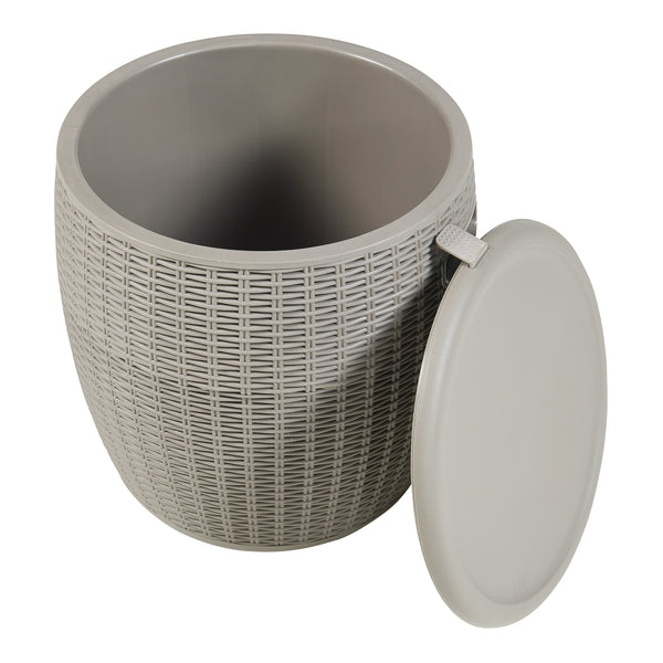 Stołek Cool Box Avetrana 44xØ40 cm jasnobrązowy [casa.pro]