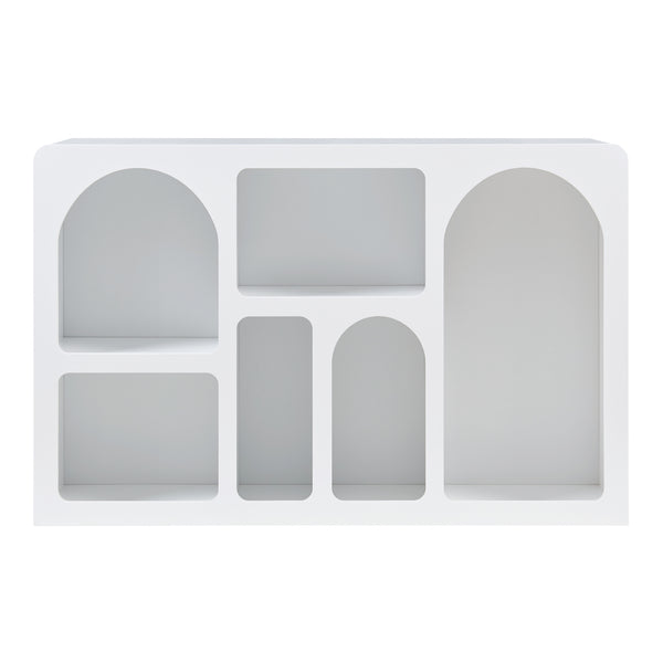 Kredens Vågå z otwartymi przegródkami 110x30x70 cm Biały [en.casa]