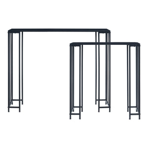 Stolik konsolowy Ørsta zestaw 2 sztuk czarny [en.casa]