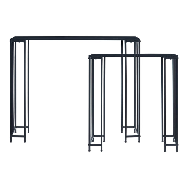 Stolik konsolowy Ørsta zestaw 2 sztuk czarny [en.casa]