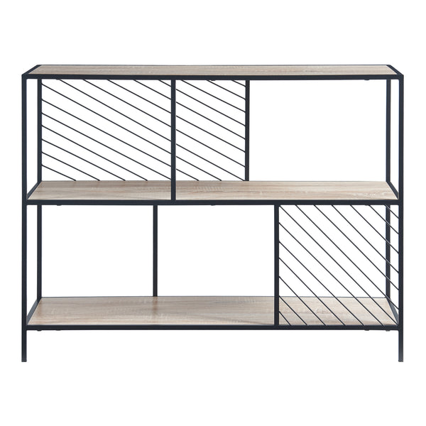 Konsola Övertorneå 100x30x75 cm czarny/dąb [en.casa]