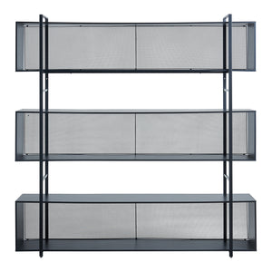 Półka stojąca Randaberg 180x180x33 cm czarna [en.casa]