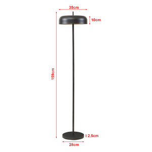 Lampa podłogowa Barton 2-light metal 159 cm czarna [lux.pro]