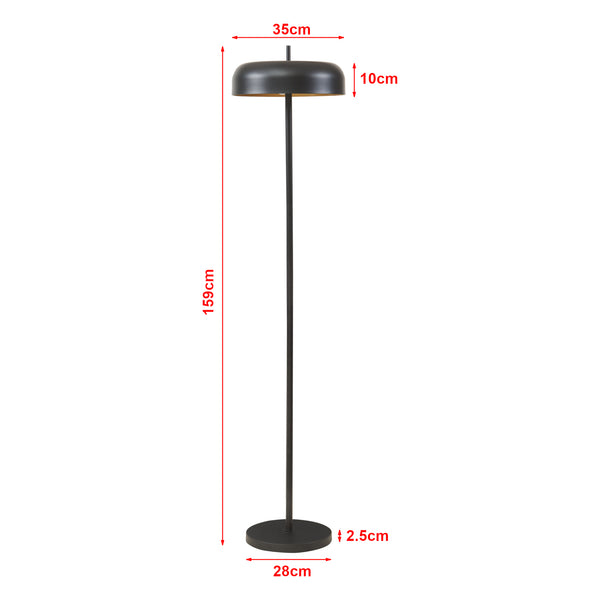 Lampa podłogowa Barton 2-light metal 159 cm czarna [lux.pro]
