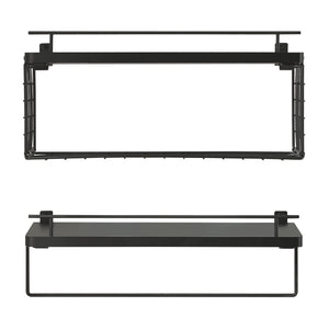 Półka ścienna Vik zestaw 2 sztuk czarna [en.casa]