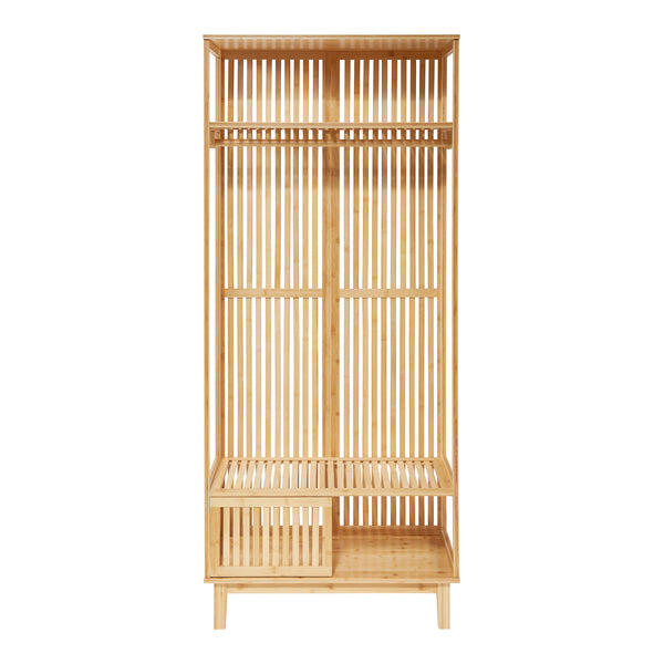 Wieszak na płaszcze Ypäjä 187x80x47 cm bambus [en.casa]