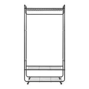 Stojak na płaszcz Vestvågøy 176x90x40 cm Czarny [en.casa]