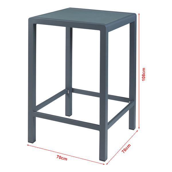 3-częściowy aluminiowy zestaw stolików barowych Avise [casa.pro]