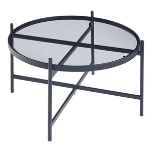 Zestaw stolików kawowych Lier 2-częściowy szklany blat czarny [en.casa]